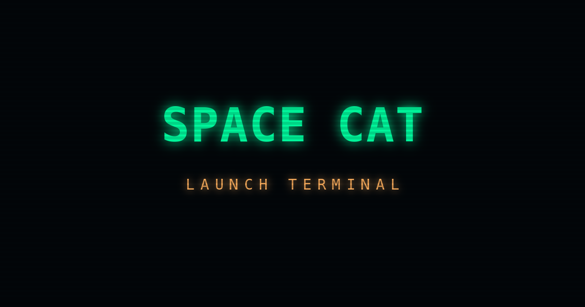 SPACE CAT - My DOS-style space terminal somehow landed at #13 on Bored.com
